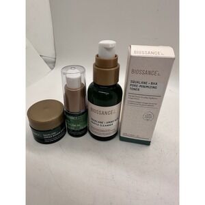Biossance Skincare Set Squalane Cleanser Toner Oil Cream Bundle Lot